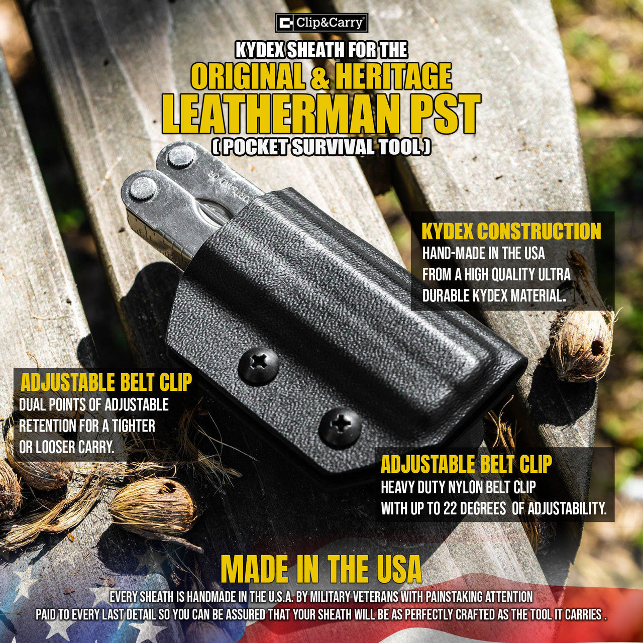 Clip & Carry Kydex Multi-Tool Sheath for Leatherman Supertool 300