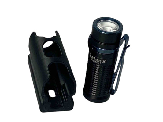 Sheath for Olight Baton 3 Flashlight - Made in USA (flashlight not included)